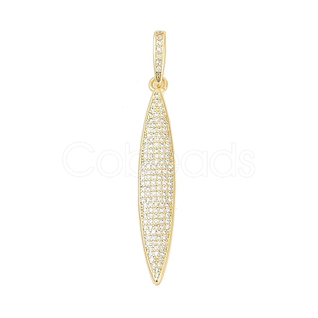 Brass Micro Pave Cubic Zirconia Pendants KK-H203-02G-1