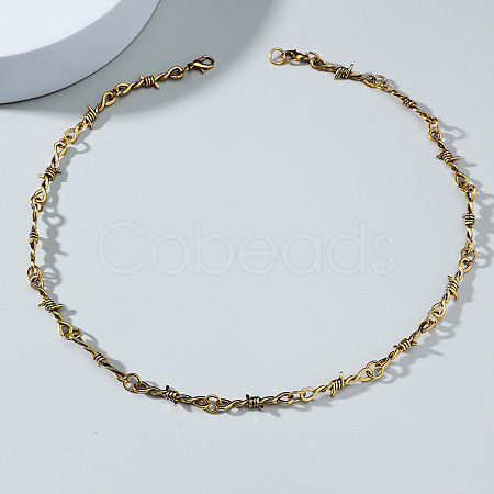 Alloy Barbed Wire Link Chain Necklaces FS-WG27EAE-03-1