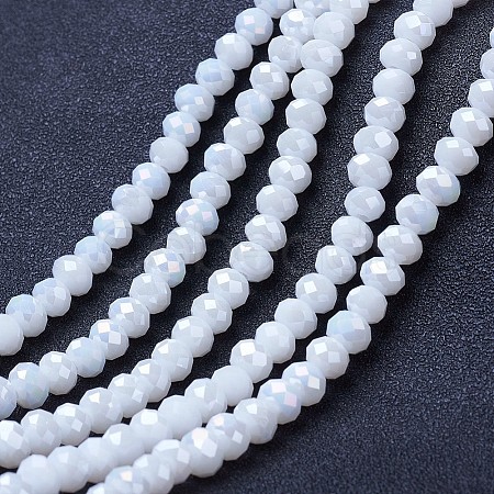 Electroplate Glass Beads Strands EGLA-A034-P2mm-B18-1