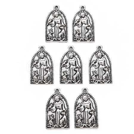 Tibetan Style Alloy Pendants PALLOY-T075-151AS-RS-1