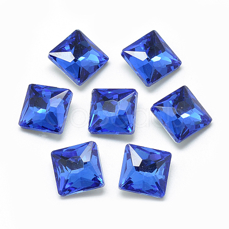 Pointed Back Glass Rhinestone Cabochons RGLA-T027-8x8mm-12-1