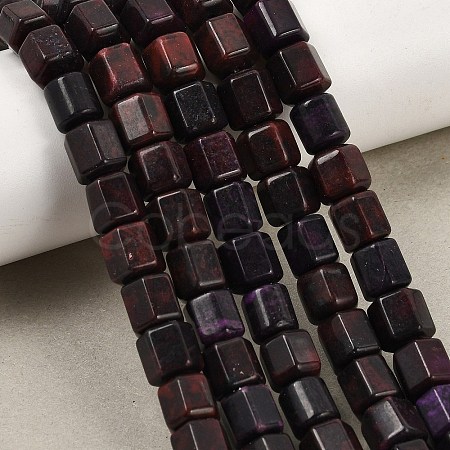 Natural Dyed White Jade(Imitation Charoite) Beads Strands GG-CBA0743-E02-1