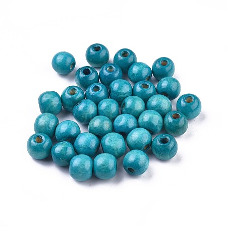 Dyed Natural Wood Beads WOOD-Q006-12mm-02-LF-1