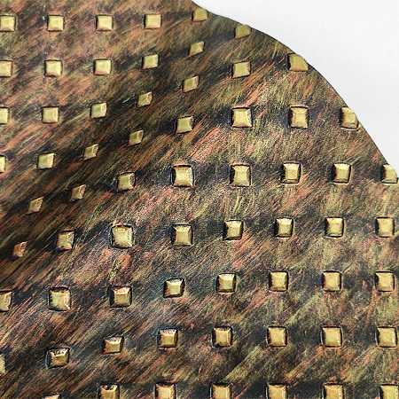 Embossed Square Pattern Imitation Leather Fabric PW-WG64166-02-1