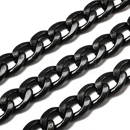 304 Stainless Steel Cuban Link Chains CHS-P007-14B-01-1
