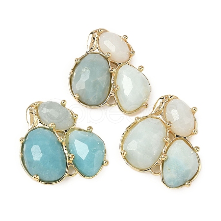 Natural Flower Amazonite Links connectors G-E526-28P-1