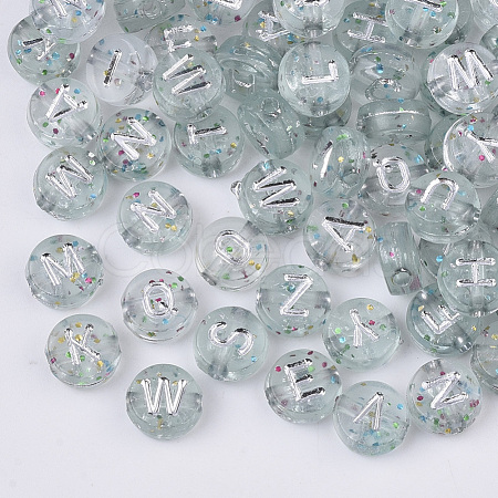 Plating Transparent Acrylic Beads TACR-T008-01B-1
