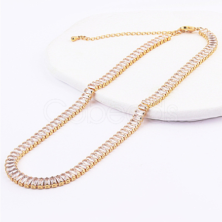 Cubic Zirconia Classic Tennis Necklace HW0475-08-1