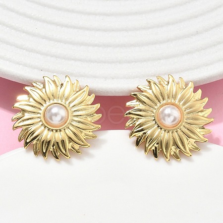 201 Stainless Steel Stud Earrings EJEW-D354-08G-02-1