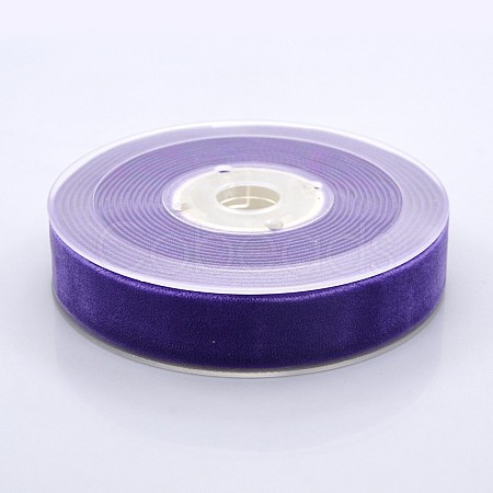 Polyester Velvet Ribbon for Gift Packing and Festival Decoration SRIB-M001-19mm-465-1