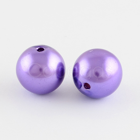 ABS Plastic Imitation Pearl Round Beads SACR-S074-8mm-A64-1