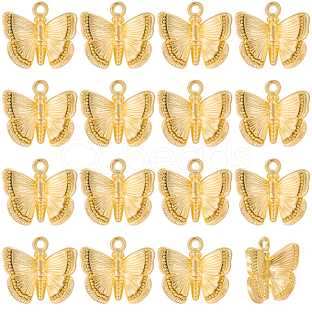 16Pcs Brass Pendants KK-BBC0023-91G-1