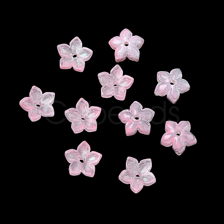 Dyed & Heated Glass Bead Caps X-GLAA-Z019-02A-1