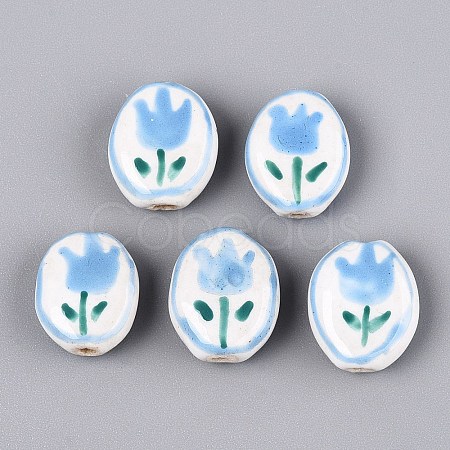 Handmade Porcelain Beads PORC-N013-10C-1