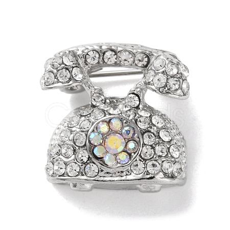 Fashion Platinum Zinc Alloy Enamel Pins JEWB-D068-01P-06-1