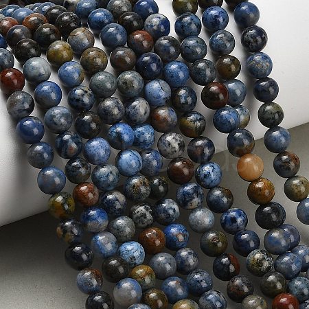 Natural Dumortierite Beads Strands G-F826-A01-4mm-1