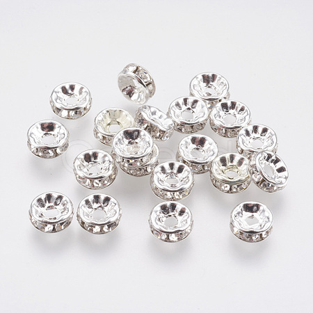Brass Grade A Crystal Rhinestone Beads X-RB-A003-8MM-S-1