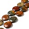 Natural Picasso Stone/Picasso Jasper Beads Strands, Flat Round, 25x7mm, Hole: 1.5mm, about 16pcs/strand, 15.75''(40cm)