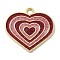 Alloy Pendants, with Enamel, Valentine's Day, Heart, 24x25.5x1.5mm, Hole: 2mm