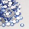 Glass Flat Back Rhinestone, Grade A, Back Plated, Faceted, Half Round, Light Sapphire, 4.6~4.8mm, about 1440pcs/bag