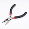 45# Carbon Steel Jewelry Pliers, Needle Nose Pliers, Polishing, Black, 12x8.3x1cm