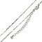 Brass Bar Link Chain Necklaces, Long-Lasting Plated, Real Platinum Plated, 16.14 inch(41cm)