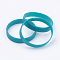 Silicone Wristbands Bracelets, Cord Bracelets, Dark Turquoise, 2-1/2 inch(63mm), 12x2mm