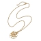 304 Stainless Steel Cable Chain Necklaces, Pendant Necklaces, Golden, 19.88 inch(50.5cm)