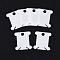 Plastic Thread Winding Boards, Floss Bobbins, for for Cross Stitch Embroidery Cotton Thread Craft DIY Sewing Storage, Bone, White, 38x35x1mm, Hole: 6.7mm