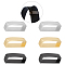 WADORN&reg 6Pcs 6 Style Zinc Alloy Loop Keepers, Men's Belt Buckle, Rectangle, Mixed Color, 39~43.5x10.5~11.5x16.5~18.5mm, 1pc/style