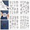 4 Sheets 11.6x8.2 Inch Stick and Stitch Embroidery Patterns, Non-woven Fabrics Water Soluble Embroidery Stabilizers, 297x210mmm