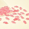 50Pcs Transparent Spray Painted Glass Beads GLAA-FS0002-06H-9