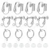 18Pcs 3 Style Brass Clip-on Earring Findings FIND-SC0003-96S-1