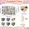 30Pcs Rainbow Iridescent Printed Opaque Acrylic Beads OACR-FS0002-58A-01-4