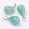 Natural Green Aventurine Pendants X-G-K187-04G-1