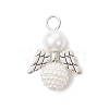 50Pcs Acrylic Imitation Pearl & Glass Pearl Pendants PALLOY-JF04038-05-1