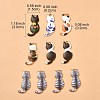 Rack Plating Alloy Enamel Pendants ENAM-YW0003-70-3