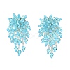 Glass Seed Braided Beaded Flower Stud Earrings EJEW-MZ00736-4