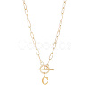 304 Stainless Steel Letter Pendant Necklaces NJEW-LP0001-52C-G-1