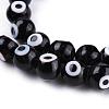 Handmade Evil Eye Lampwork Round Bead Strands LAMP-L055-8mm-08-2