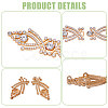 8 Pairs 2 Colors Alloy Plastic Interlocking Clasps FIND-CA0010-90A-4