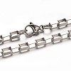 Tarnish Resistant 304 Stainless Steel Box Chain Bracelets BJEW-M165-01P-2