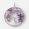 Tree of Life Natural & Synthetic Mixed Stone Big Pendants G-L455-D-2