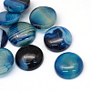 Dyed Natural Striped Agate/Banded Agate Cabochons X-G-R348-20mm-02-1