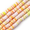 Handmade Polymer Clay Beads Strands CLAY-R089-6mm-T02B-52-1