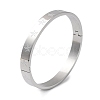 Non-Tarnish 304 Stainless Steel Grooved Star Bangles BJEW-F464-14P-2