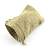 Polyester Imitation Burlap Packing Pouches Drawstring Bags X-ABAG-R005-18x13-01-2