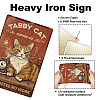 Vintage Metal Tin Sign AJEW-WH0436-078-3
