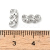 Rack Plating Brass Pave Clear Cubic Zirconia Spacer Bars KK-B088-11B-P-3
