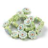 Handmade Porcelain Flower Beads Strands PORC-G006-14C-2
